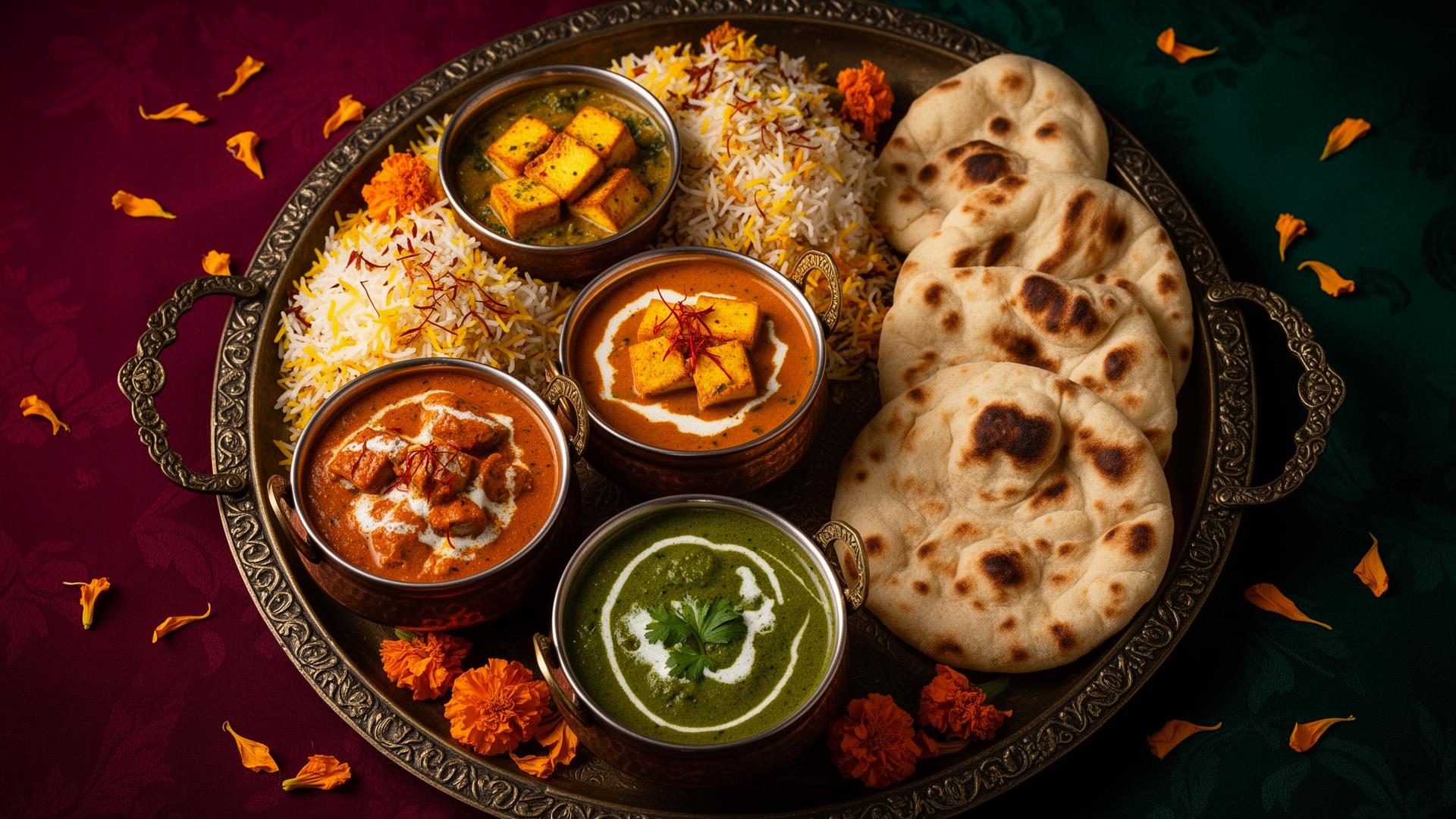 A royal Indian thali at Paddy's Marten Inn